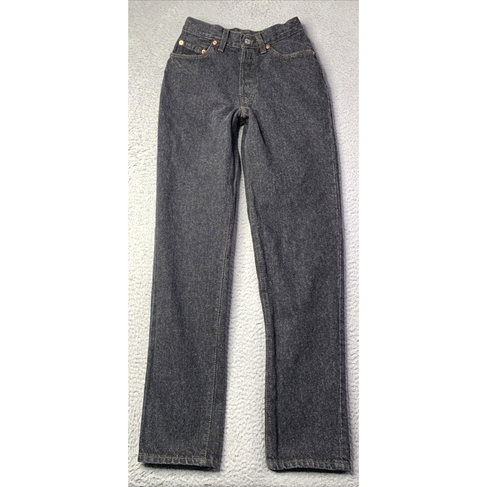 Vintage Levis Jeans Womens Small '92 501 Denim Black  13501-0658 USA Stone Wash